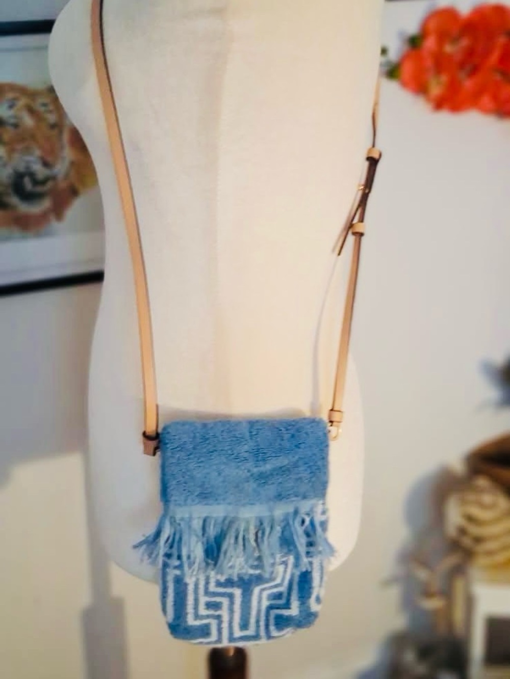 TORY BURCH T PHONE TERRY CLOTH PHONE CROSSBODY BAG